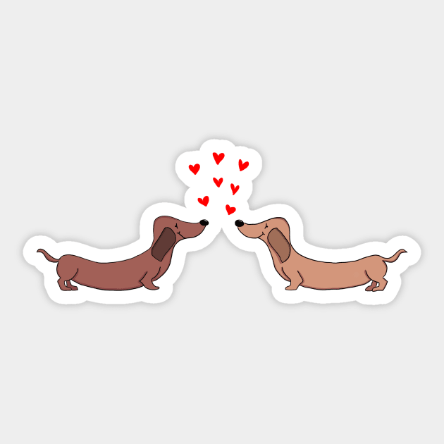 Sausage Dog Love Sticker by Illustrationsbysteph